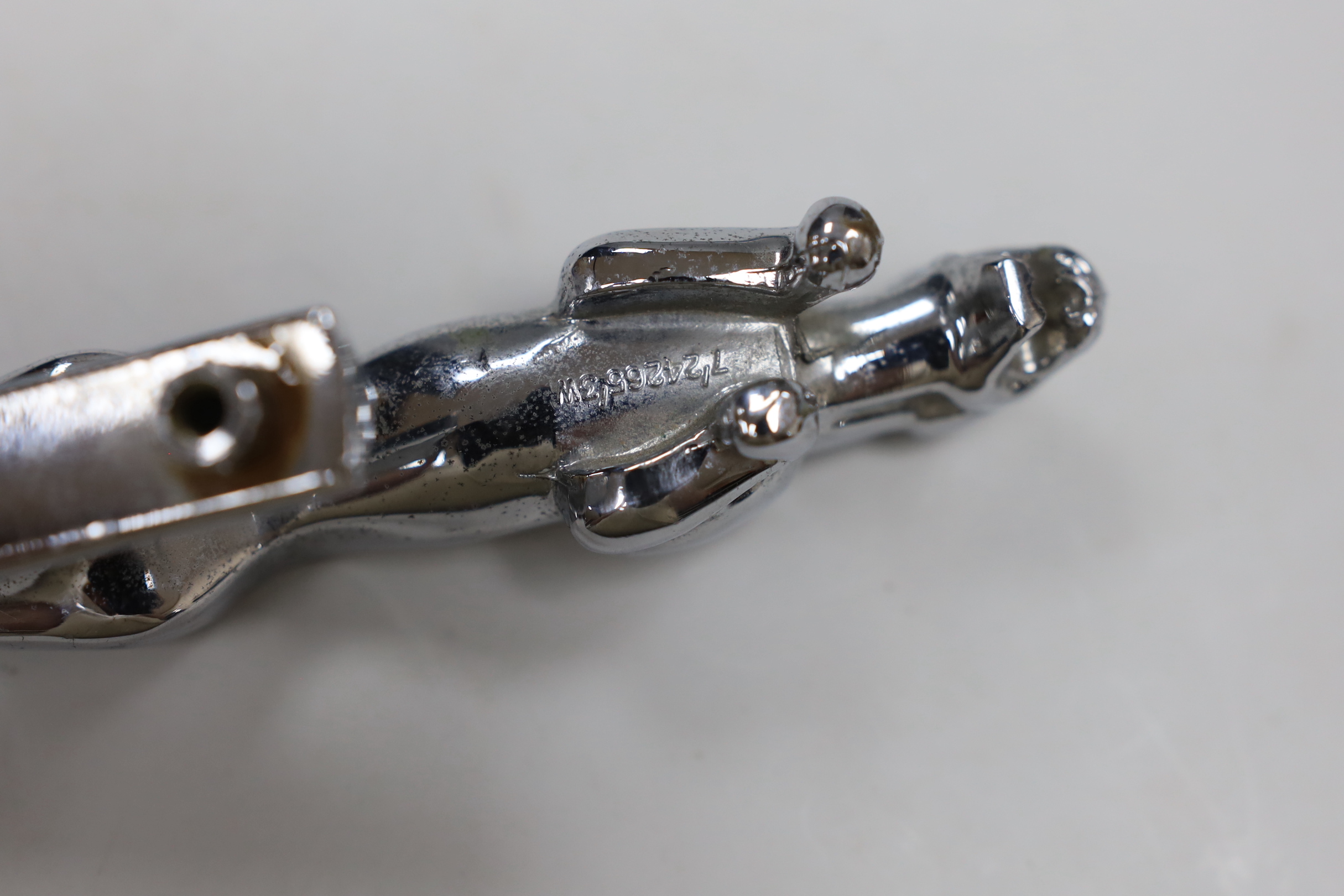 A Jaguar car chrome mascot, 13cm wide